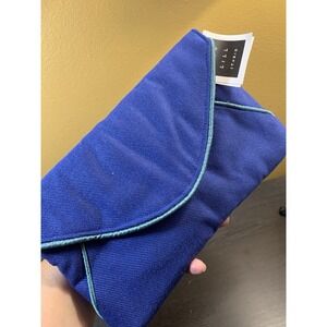 1154 Lill Studio Blue Cotton‎ Fabric Clutch Jewelry Holder- 10" x 6" NWT